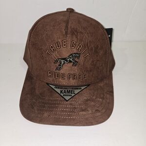 Kamel Men's Hat True Grit Ride Free, Rodeo, Soft Suede Feel Brown One Size